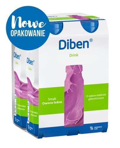 
                                                                                                      Diben DRINK, smak owoce leśne, 4x200 ml - Fresubin                                                                      