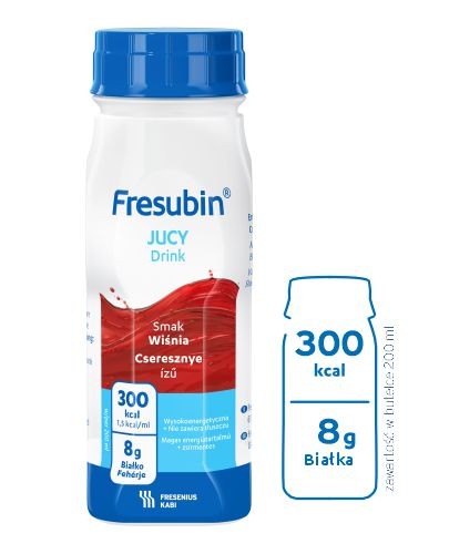 
                                                                                                      Fresubin Jucy DRINK, smak wiśniowy, 4x200 ml - Fresubin                                                                      
