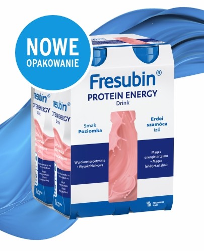 
                                                                                                      Fresubin Protein Energy DRINK, smak poziomkowy, 4x200 ml - Fresubin                                                                      