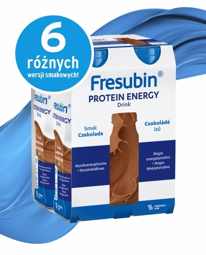 
                                                                                                      Fresubin Protein Energy DRINK, smak czekoladowy, 4x200 ml - Fresubin                                                                      
