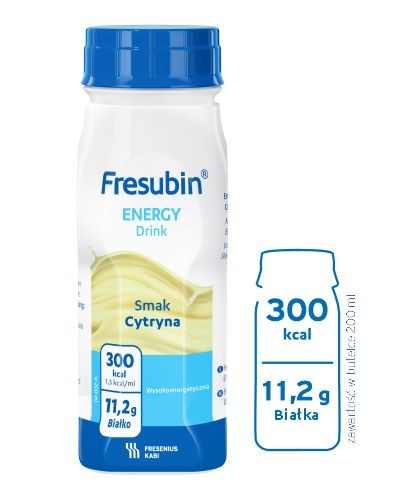 
                                                                                                      Fresubin Energy DRINK, smak cytrynowy, 4x200 ml  - Fresubin                                                                      