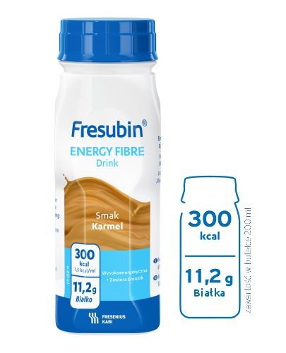 
                                                                                                      Fresubin Energy Fibre DRINK, smak karmelowy, 4x200 ml  - Fresubin                                                                      